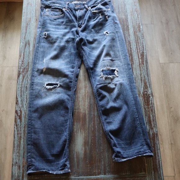 Banana Republic Premium Denim True Boyfriend Distressed Destroyed Jeans 29 - Picture 4 of 4
